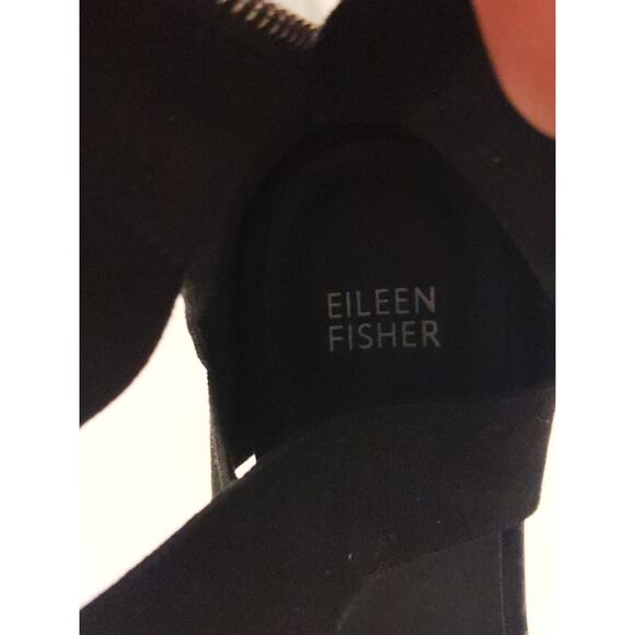 Eileen Fisher Women's 8.5 Black Sport Wedge Sandals Crossover Comfort NEW - Picture 10 of 11
